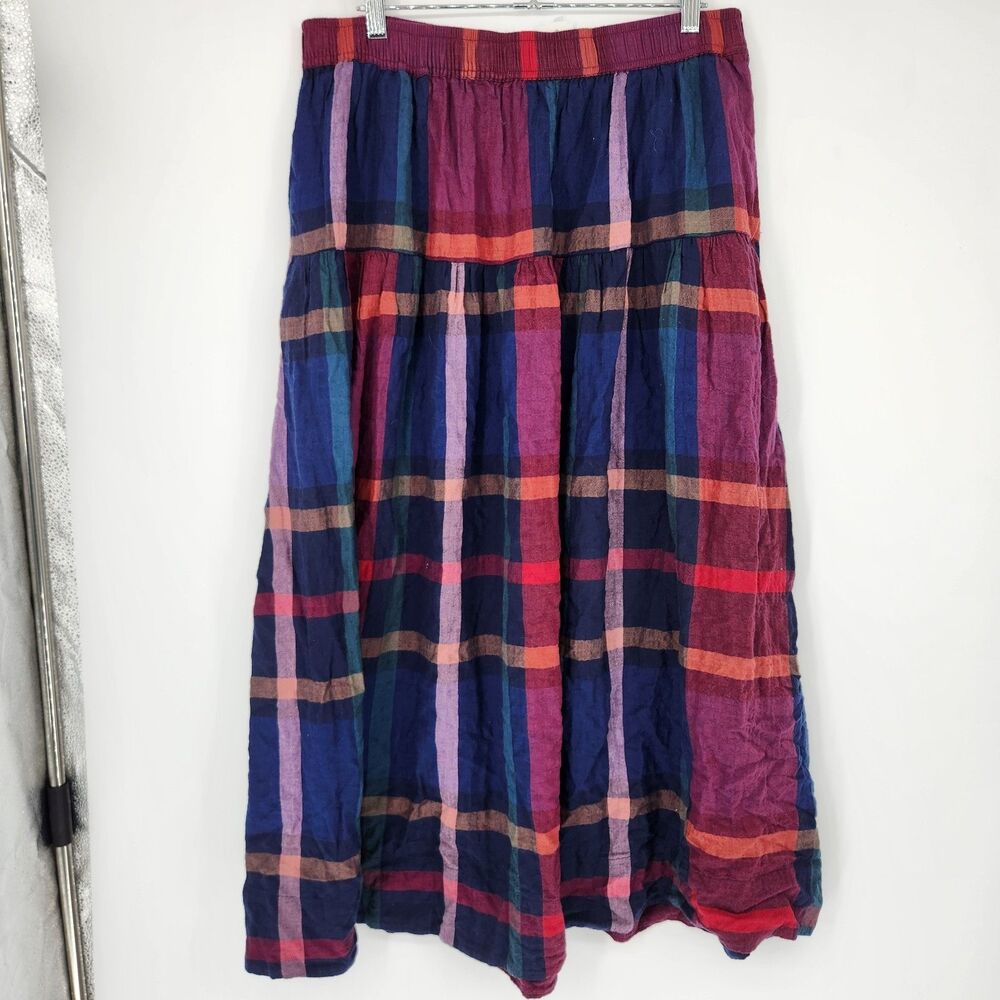 Marine Layer Women's Burgundy Large Gia Midi Skirt NWT